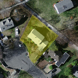 7 Van Wart Path, Newton MA 02459-3720 aerial view