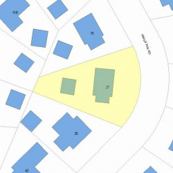 27 Kingston Rd, Newton MA 02461-1013 plot plan