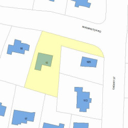 10 Farmington Rd, Newton MA  02465-1107 plot plan