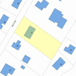 50 Smith Ave, Newton MA  02465-1554 plot plan