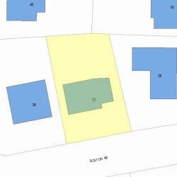 33 Bolton Rd, Newton MA  02460-2130 plot plan
