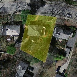 34 Moreland Ave, Newton MA  02459-2115 aerial view