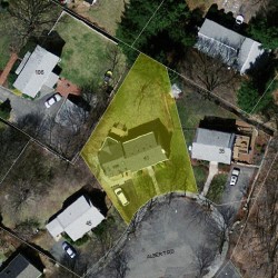 41 Albert Rd, Newton MA  02466-1302 aerial view