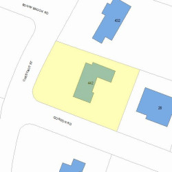 442 Chestnut St, Newton MA  02468-1006 plot plan