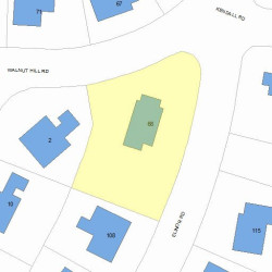 68 Walnut Hill Rd, Newton MA  02459-2670 plot plan