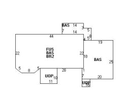 17 Amy Cir, Newton MA  02468-1211 floor plan