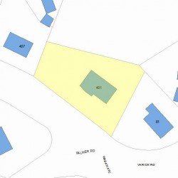 401 Waban Ave, Newton MA 02468-1333 plot plan