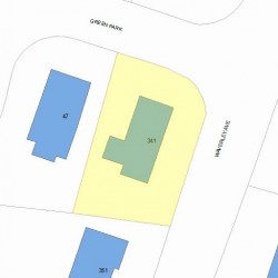 341 Waverley Ave, Newton MA  02458-2702 plot plan