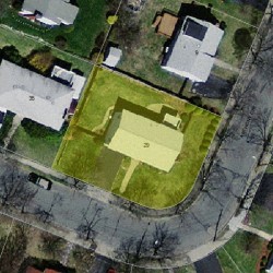 29 Anthony Cir, Newton MA  02460-1109 aerial view