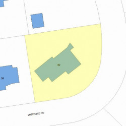 62 Sheffield Rd, Newton MA 02460-2119 plot plan