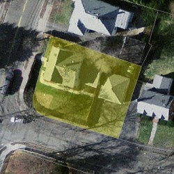388 Parker St, Newton MA  02459-2605 aerial view
