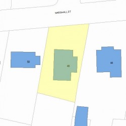 48 Marshall St, Newton MA  02459-1658 plot plan