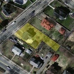 614 California St, Newton MA  02460-1241 aerial view