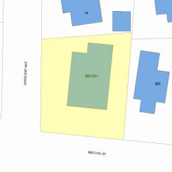 889 Beacon St, Newton MA 02459-1822 plot plan