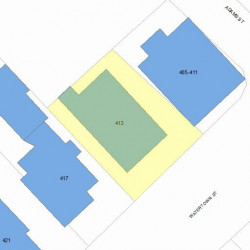 413 Watertown St, Newton MA  02458-1113 plot plan