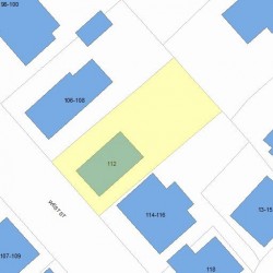 112 West St, Newton MA 02458-1327 plot plan