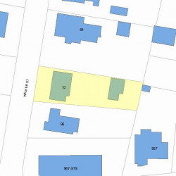 92 Walker St, Newton MA 02460-1531 plot plan