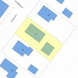 16 Chandler Pl, Newton MA 02464-1402 plot plan