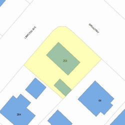 258 Linwood Ave, Newton MA  02460-1438 plot plan