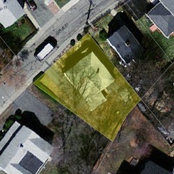 12 Curve St, Newton MA  02465-2207 aerial view