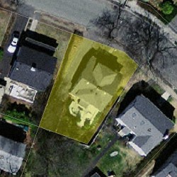 48 Eliot Ave, Newton MA 02465-1711 aerial view