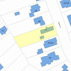 252 Pearl St, Newton MA 02458-1345 plot plan