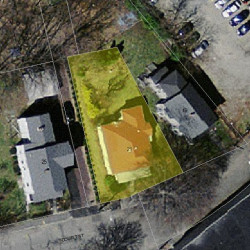 21 Court St, Newton MA  02458-1262 aerial view