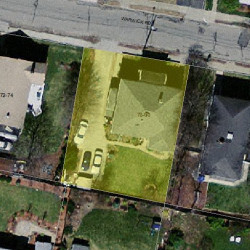 78 Warwick Rd, Newton MA  02465-1724 aerial view