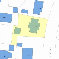 115 Eastbourne Rd, Newton MA 02459-1605 plot plan