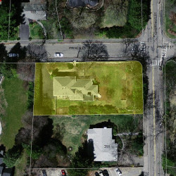 195 Prince St, Newton MA  02465-2605 aerial view