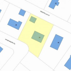 24 Windermere Rd, Newton MA  02466-2520 plot plan