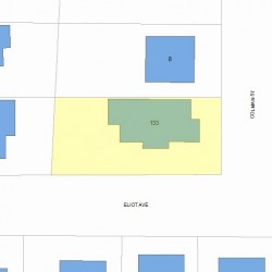 133 Eliot Ave, Newton MA  02465-1729 plot plan