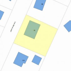 98 Hawthorne Ave, Newton MA  02466-3004 plot plan