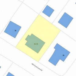 33 Newtonville Ave, Newton MA 02458-1900 plot plan