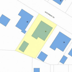 36 Canterbury Rd, Newton MA  02461-1320 plot plan