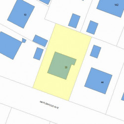 38 Maplewood Ave, Newton MA 02459-2526 plot plan