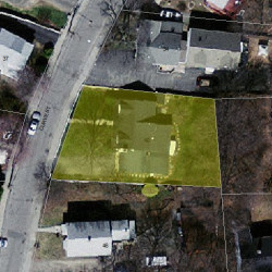 40 Curve St, Newton MA  02465-2207 aerial view