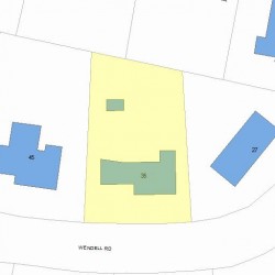 35 Wendell Rd, Newton MA 02459-2650 plot plan