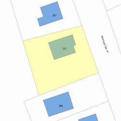 265 Winchester St, Newton MA  02461-2042 plot plan