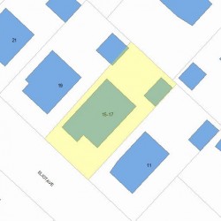 15 Eliot Ave, Newton MA 02465-1708 plot plan