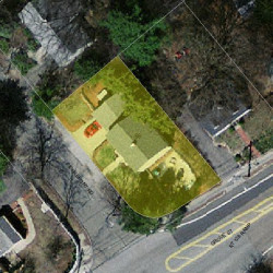 68 Pierrepont Rd, Newton MA 02462-1127 aerial view