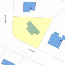 131 Jackson St, Newton MA 02459-2519 plot plan