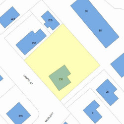 236 Chapel St, Newton MA  02458-1310 plot plan