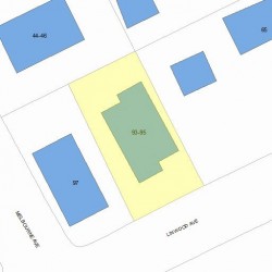 93 Linwood Ave, Newton MA 02460-1425 plot plan