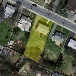 121 Adams Ave, Newton MA  02465-1045 aerial view