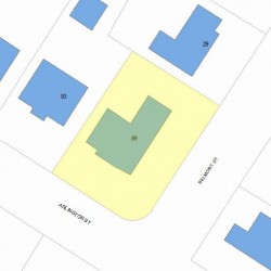 89 Arlington St, Newton MA 02458-2456 plot plan