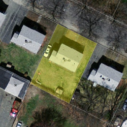49 Underwood Ave, Newton MA  02465-1023 aerial view