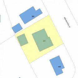 401 Winchester St, Newton MA  02461-2008 plot plan