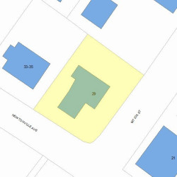 29 Newtonville Ave, Newton MA 02458-1900 plot plan