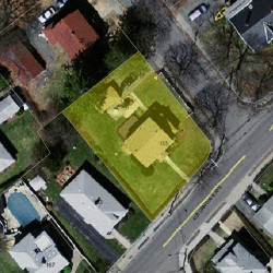 155 Auburndale Ave, Newton MA 02465-1424 aerial view